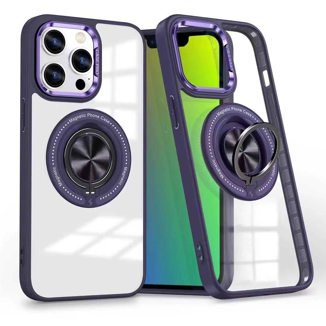 IPhone 16 Pro Max Purple Ring Holder Case w/MagSafe