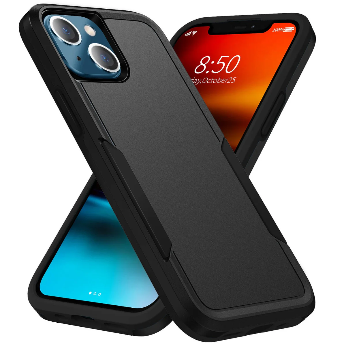 [1073] IPhone 16 Pro Max Black Armor Light Case 