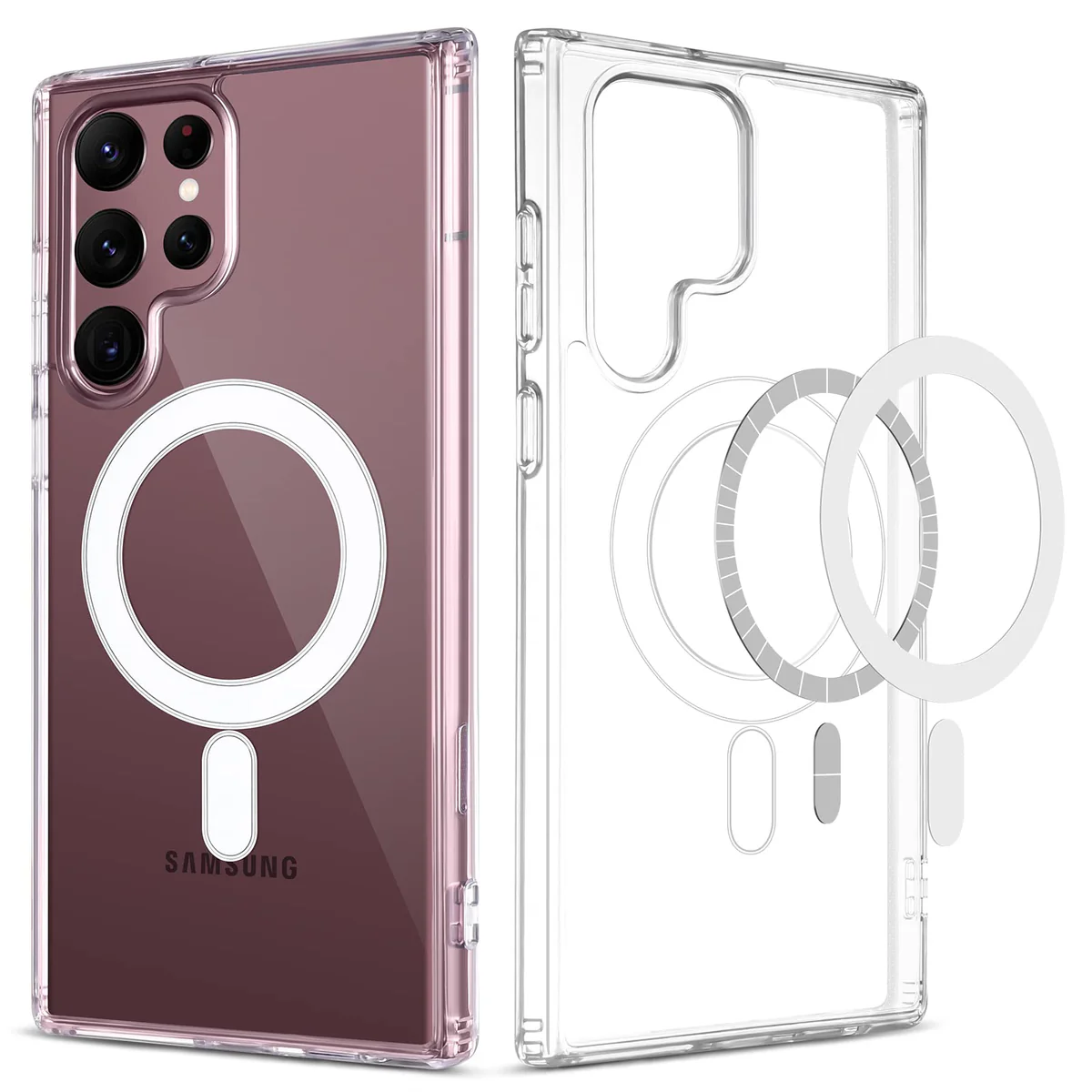 [1081] Galaxy S25/S24 Crystal Clear Case w/MagSafe