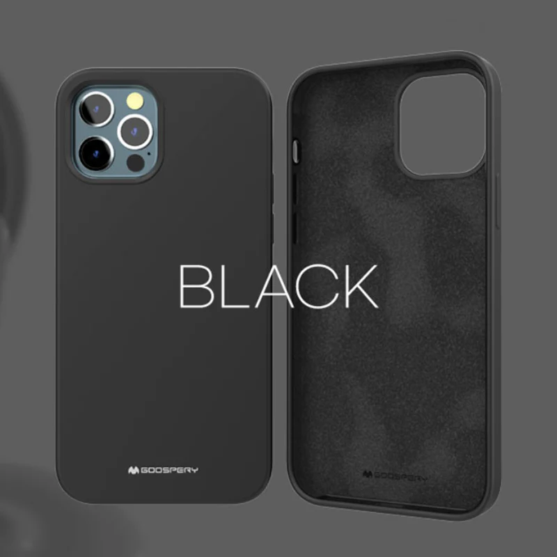 Goospery IPhone 13 Pro Max Silicone Hard Black Case w/Magsafe