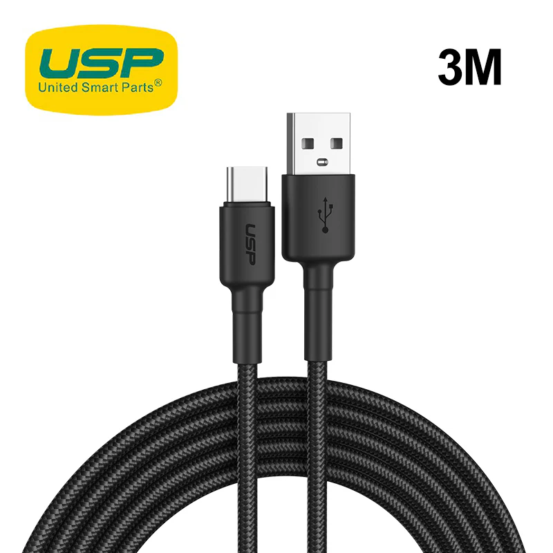 BoostUp USB-A to USB-C Cafule Fast-Charging Cable 3M