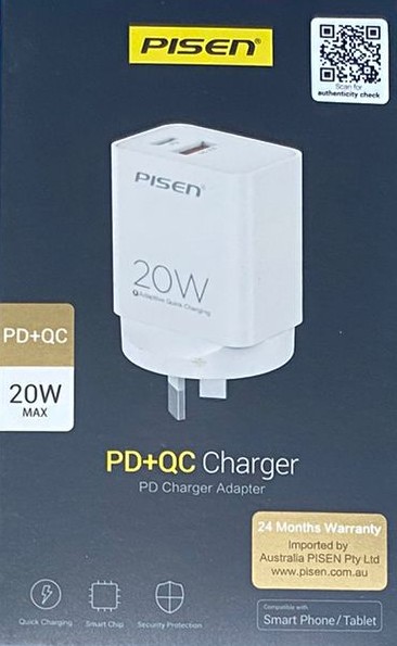 Android & Apple 20W Dual Ports Charger Adapter  