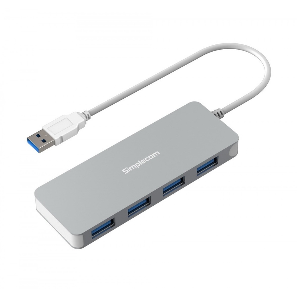Simplecom 4 Port Slim Alimunium USB 3.0 Hub