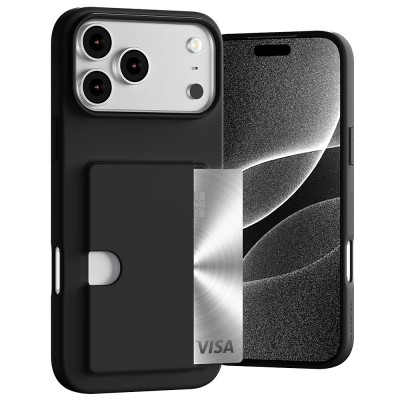 IPhone 17 Pro Max Mercury Goospery Rail 2 Card Holder Black Case Cover