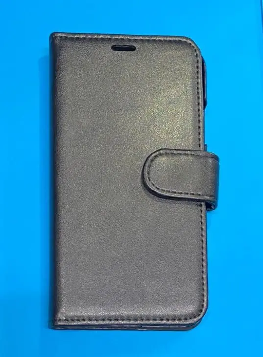 [1065] OTTO IPhone XR Black Leather Wallet Phone Case