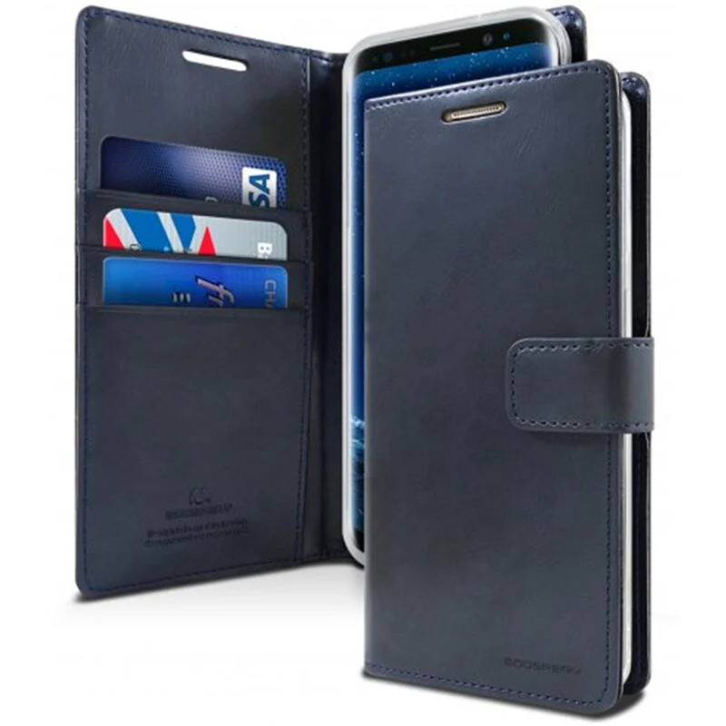 [1118] Goospery BlueMoon IPhone 12/12 Pro Diary Navy Case