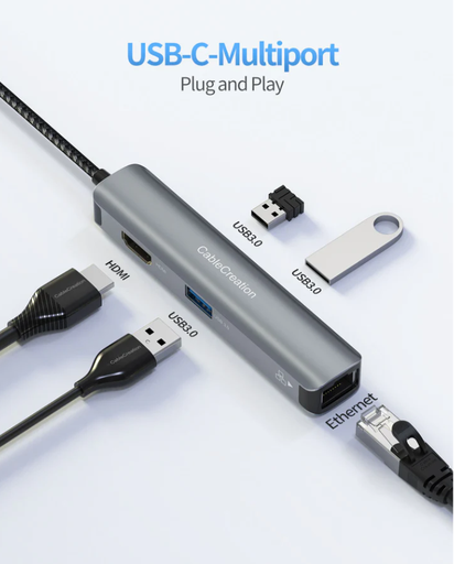 [3038] CableCreation Type C to HDMI 3in1 Hub