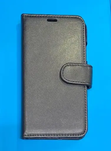 [1065] OTTO IPhone XR Black Leather Wallet Phone Case